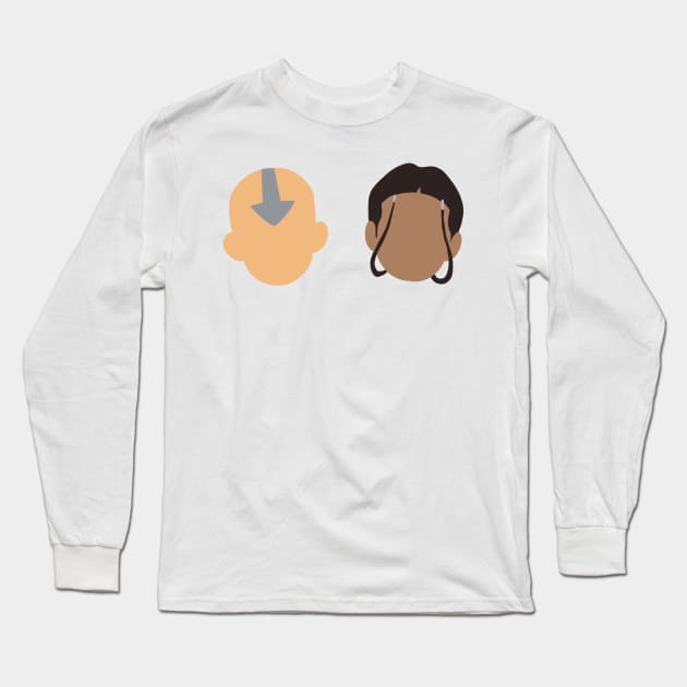 Kataang Ship Minimalist Face Long Sleeve T-Shirt by MillerDesigns